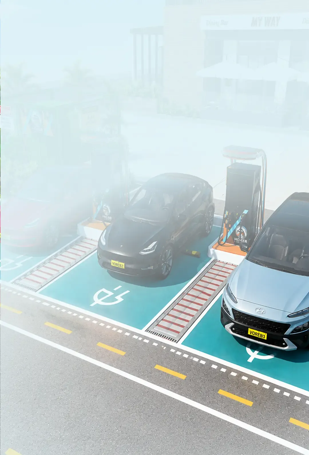 Estación de carga Horeb Charge para carros eléctricos