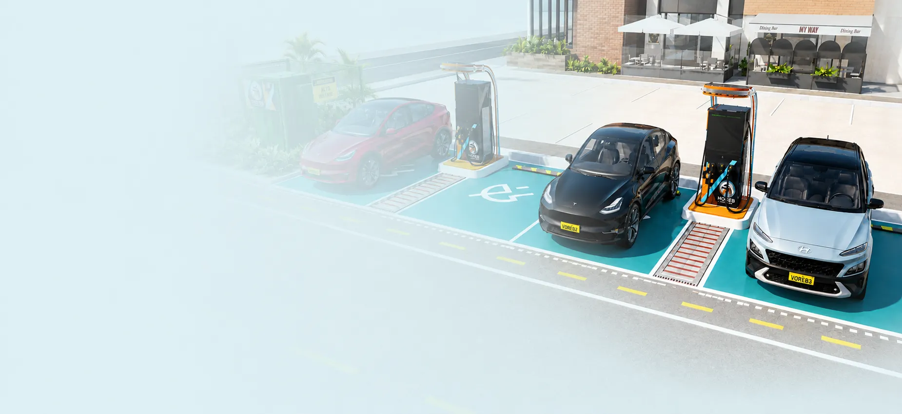 Estación de carga Horeb Charge para carros eléctricos